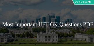 Most Important IIFT GK Questions PDF