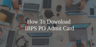 how to download ibps po admit card