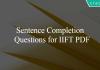Sentence Completion Questions for IIFT PDF