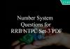 Number System Questions for RRB NTPC Set-3 PDF