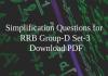 Simplification Questions for RRB Group-D Set-3 PDF