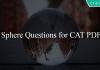 Sphere Questions for CAT PDF