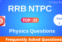 rrb ntpc physics questions