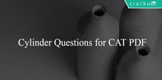 Cylinder Questions for CAT PDF