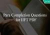 Para Completion Questions for IIFT PDF