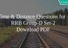 Time & Distance Questions for RRB Group-D Set-2 PDF