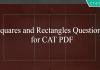 Squares and Rectangles Questions for CAT PDF