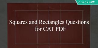 Squares and Rectangles Questions for CAT PDF