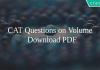 CAT Questions on Volume PDF