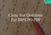 cloze test questions for ibps po pdf