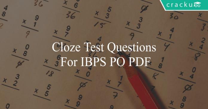 cloze test questions for ibps po pdf