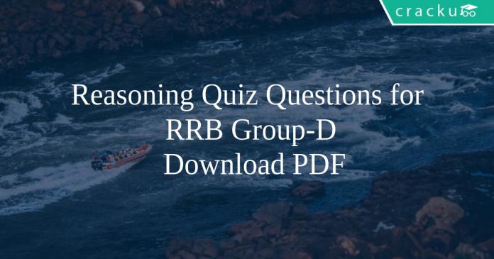 Reasoning Quiz Questions for RRB Group-D PDF