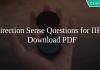 Direction Sense Questions for IIFT PDF