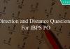 direction and distance questions for ibps po