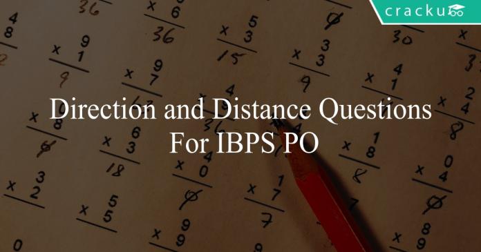 direction and distance questions for ibps po