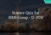 Science Quiz for RRB GROUP-D PDF