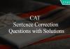 CAT Sentence Correction Questions with Solutions