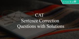 CAT Sentence Correction Questions with Solutions