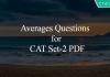 Averages Questions for CAT Set-2 PDF