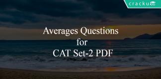 Averages Questions for CAT Set-2 PDF