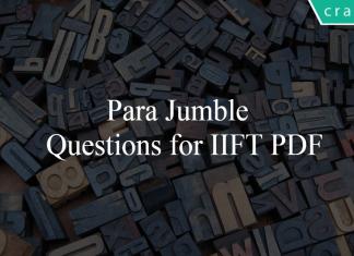 Para Jumble Questions for IIFT PDF