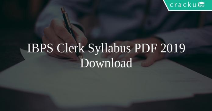 IBPS Clerk Syllabus PDF 2019 Download