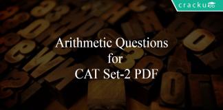 Arithmetic Questions for CAT Set-2 PDF