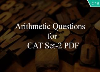 Arithmetic Questions for CAT Set-2 PDF
