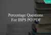 percentage questions for ibps po pdf