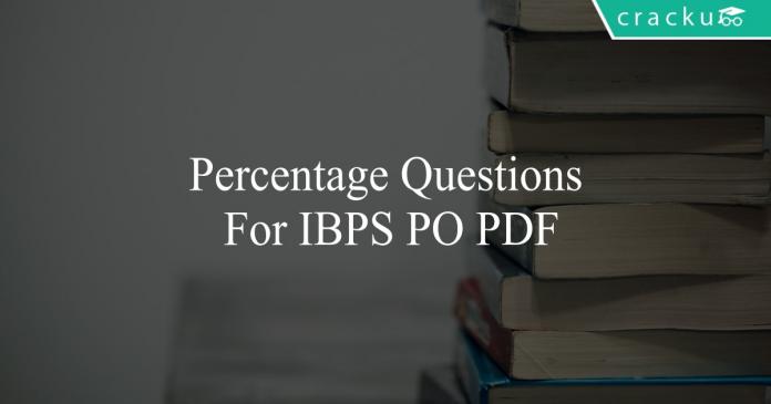 percentage questions for ibps po pdf
