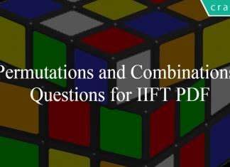 Permutations and Combinations Questions for IIFT PDF