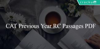 CAT Previous Year RC Passages PDF