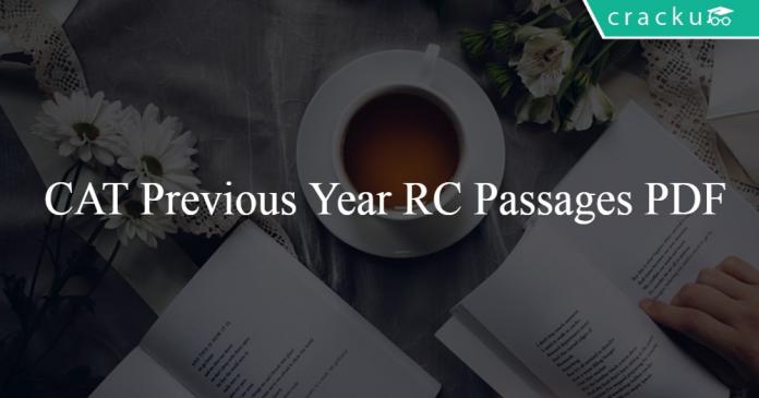 CAT Previous Year RC Passages PDF