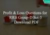 Profit & Loss Questions for RRB Group-D Set-3 PDF