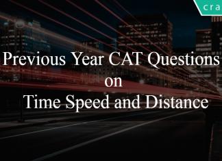Previous Year CAT Questions on Time Speed and Distance