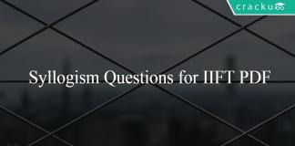 Syllogism Questions for IIFT PDF