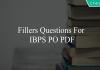 fillers questions for ibps po pdf