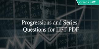 Progressions and Series Questions for IIFT PDF