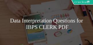 Data Interpretation Questions for IBPS CLERK PDF
