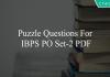 puzzle questions for ibps po set-2 pdf