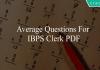 average questions for ibps clerk pdf