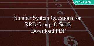 Number System Questions for RRB Group-D Set-3 PDF