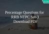 Percentage Questions for RRB NTPC Set-3 PDF