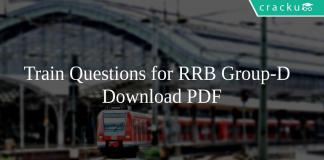 Train Questions for RRB Group-D PDF
