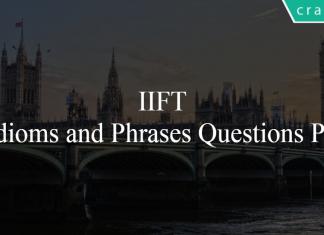 IIFT Idioms and Phrases Questions PDF