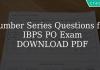 Number Series Questions for IBPS PO Exam