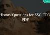 History Questions for SSC CPO PDF