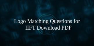 Logo Matching Questions for IIFT PDF