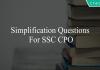 simplification questions for ssc cpo