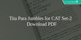 Tita Para Jumbles for CAT Set-2 PDF